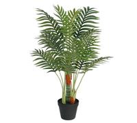 Palmier artificiel - vidaXL - 85 cm - Vert - 3 troncs - 304 feuilles - Pot stable - Peu d'entretien - Aspect réaliste