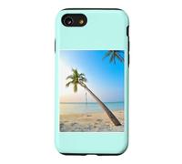 Palmier Balançoire Été Côtier Palmier Real Photo Photo Belle Plage de Sable Élégant Coque pour iPhone SE (2020) / 7/8