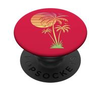 Palmier Coucher de Soleil pour Les Amoureux, Hommes, Femmes et Enfants PopSockets PopGrip Adhésif