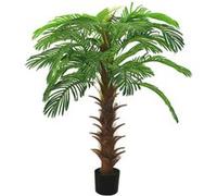 vidaXL Palmier Cycas Artificiel avec Pot Plante Artificielle Fausse Plante Décoration Salon Extrée Salle de Séjour Bureau Intérieur 140 cm Vert
