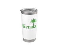 Palmier du Kerala God's Own Country Gobelet isotherme en acier inoxydable double paroi
