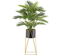 Palmier kentia plante artificielle 110 cm dans un pot métallique avec rack - facile d'entretien et moderne