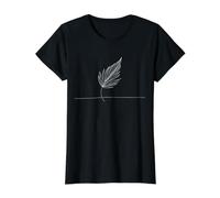 Palmier Linéaire Botaniste T-Shirt Graphique avec Valeur, Femme, Noir, S