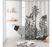 Palmier Rideau de douche 180x200 + anneaux Rideau de baignoire Bain Douche Rideau de douche