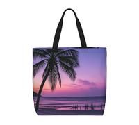 Palmier Soleil Violet Sac A Main Femmes Grand Sacs De Courses Réutilisable Sac Cabas Pour Université Gym Voyage