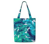 Palmier tropical,Sacs d'épicerie réutilisables, sacs fourre-tout de grande capacité, sac à bandoulière en toile