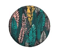 Palmier Tropical Tribal Housse De Roue Antipoussière Housse De Pneu Imperméable Couverture De Roue De Secours pour RV SUV Camping-Car 16inch
