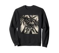 Palmier Tropical Vintage et Arbres, île paradisiaque, Ambiance de Plage Sweatshirt