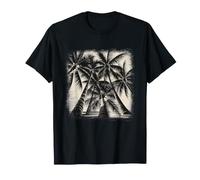 Palmier Tropical Vintage et Arbres, île paradisiaque, Ambiance de Plage T-Shirt