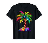 Palmier Vibrant avec décorations de Noël T-Shirt
