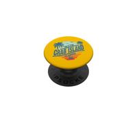 Palmier Vintage au Coucher du Soleil sur l'île de Floride à Destin PopSockets PopGrip Adhésif