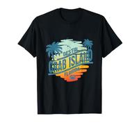 Palmier Vintage au Coucher du Soleil sur l'île de Floride à Destin T-Shirt
