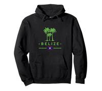 Palmiers Belize Amérique centrale Drapeau Belize Mer des Caraïbes Sweat à Capuche