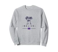 Palmiers Belize Amérique centrale Drapeau Belize Mer des Caraïbes Sweatshirt
