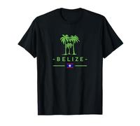 Palmiers Belize Amérique centrale Drapeau Belize Mer des Caraïbes T-Shirt