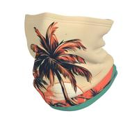 Palmiers De Sunset Island Cache-Cou Anti-UV Gaiter Douce Bandeau pour Extérieur Adulte Sports 30X26Cm