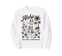 Palmiers Hibiscus Dancer Tropical Vintage Aloha Hawaiian Days Sweatshirt