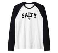 Palmiers salés, Vintage, Vacances, Plage, Jeu de Mots, Graphique Amusant Manche Raglan