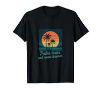 Palmiers Vaporwave Neon Breeze rétro des années 80 T-Shirt