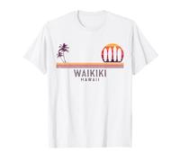 Palmiers Vintage Hawaii Waikiki Beach - Surf T-Shirt