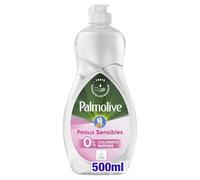 PALMOLIVE - Liquide Vaisselle 0% peaux sensibles - Formule Hypoallergénique Sans Parfum ni Colorant - Flacon de 500ml - Fabriqué en France