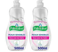 PALMOLIVE - Liquide Vaisselle Palmolive Peaux Sensibles Produit Dégraissant pour Une Vaisselle Étincelante Flacon, 500ml (Lot de 2)