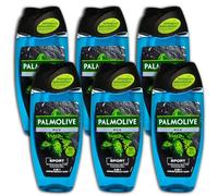Palmolive Men Lot de 6 gels douche 3 en 1 - Sport - À l'huile essentielle de menthe et de cèdre - 6 x 250 ml