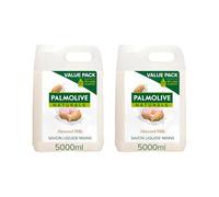PALMOLIVE- Savon liquide Mains Soin délicat Amande & lait - Format économique - Bidon de 5L - Lot de 2