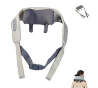 Palmory Neck & Shoulder Massage, Palmory Neck Massager, Deep Tissue 4d Massage Technology, Upgraded 6 Head Massages, for Relaxation, Rest (Beige)