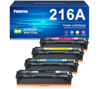 Palmtree 216A Cartouches de Toner pour HP 216A W2410A Toner W2411A W2412A W2413A pour Color Laserjet Pro MFP M183fw M182n M182nw M155nw M155a M183 M182 M155 Noir Cyan Magenta Jaune (avec Puce)