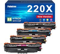 Palmtree 220X 220A Toner Compatible pour HP 220X 220A Toner HP Color LaserJet Pro MFP 4302dw 4302fdw 4202dw 4202dn 4302fdn W2200X W2201X W2202X W2203X Toner Noir Cyan Jaune Magenta(Lot de 4 avec Puce)