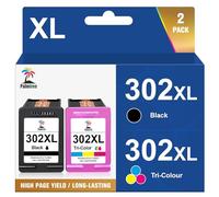 Palmtree 302 XL Cartouche d'encre Remanufactured pour HP 302 XL Noir et Couleur pour HP 302 XL Replacement pour HP Envy 4520 4525 4527 4524 OfficeJet 3831 3830 3833 5220 5230 DeskJet 3630 3639 3636
