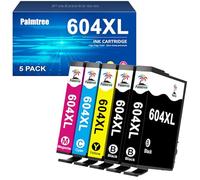 Palmtree 604XL Cartouches compatibles pour epson 604 pour Cartouche Encre XP 2200 XP-2205 XP-3200 XP-3205 XP-4200 XP-4205,Workforce WF-2910DWF WF-2930DWF WF-2935DWF (2Noir 1Cyan 1Jaune 1Magenta)