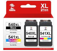 Palmtree Cartouche Encre 540 et 541 XL Compatibles avec Cartouche Canon 540 541 avec Canon PIXMA TS5150 TS5150 TS5100 MG3650s MG3650 MG3600 MG3350 MX395 MX475 MX535 541XL Couleur 540XL Noire