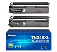 Palmtree Lot de 2 cartouches de toner TN248XL Noir compatibles pour Brother MFC-L3740CDWE MFC-L3760CDW DCP-L3560CDW