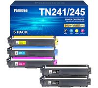 Palmtree TN241 TN245 Toner de Remplacement pour Brother TN-241 pour Brother MFC 9332CDW Toner DCP 9022CDW MFC-9142CDN HL-3142CW DCP-9022CDW MFC-9332CDW DCP-9020CDW HL-3152CDW HL-3140CW (5-Pack)