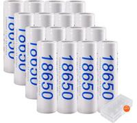 PALO 18650 Batterie, capacité 3200mAh, tension 3,7V , 16 pièces