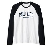 Palo Alto California CA College University Style Bleu Marine Manche Raglan
