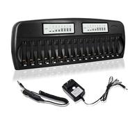 PALO - Cargador de batería Inteligente recargable Para el hogar, 16 bahías 1.2 V AA AAA Ni-MH/NiCD cargador de baterías recar