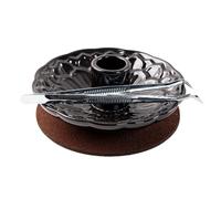 Palo Santo Brûleur d'encens en céramique pour bâtons et parfums en bois, avec récupérateur de cendres