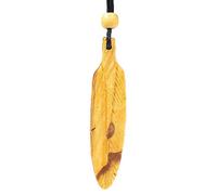 Palo Santo Halzkette Feder gross -- 9 cm