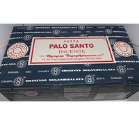 PALO Santo Satya Nag Champa Lot de 3 paquets de bâtonnets d'encens 15 g avec pièce de chariot à effets sterling