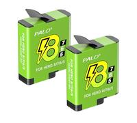 Palogreen Lot de 2 batteries 1800 pour Gopro Hero 8/7/6/5 Black - 3,85 V/Li-Ion - Batterie de rechange compatible avec GoPro Hero 8 7 6 5 noir, AHDBT801, AHDBT-701, AHDBT-501, AABAT-001