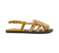 Paloma Barceló - Alicia Raffia - Femme - Chaussures - Jaune - Taille: 37 EU