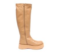 Paloma Barceló - Bottes en Cuir Noisette Napasoft - Femme - Chaussures - Beige - Taille: 41 EU
