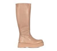 Paloma Barceló, Femme, Chaussures, Jaune, Taille: 40 EU Botte en Cuir à Plateforme avec Fermeture Éclair