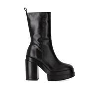 Paloma Barceló, Femme, Chaussures, Noir, Taille: 40 EU Bottine en cuir noir à bout carré