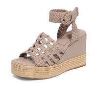 Paloma Barceló - Napa Silk Mauve Sandale Compensée - Femme - Chaussures - Beige - Taille: 36 EU