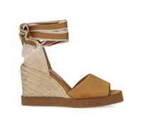 Paloma Barceló - Sandale Espadrille à Talon Caramel - Femme - Chaussures - Beige - Taille: 36 EU