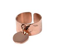 Paloma Bijoux Bague Ajustable en Acier Inoxydable 316L Tendance été 2019 pour Femme - Finition Martelé (Rose, Acier Chirurgical 316L)